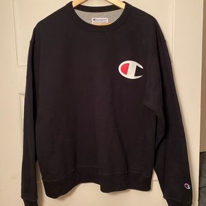 Vintage Champion crewneck sweatshirt in black